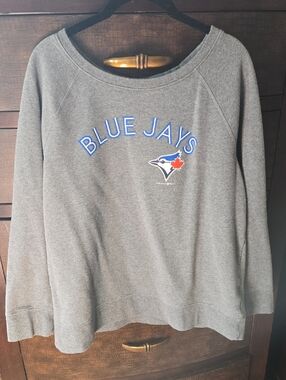 5th & Ocean Gray Sweatshirt with Blue Lettering
